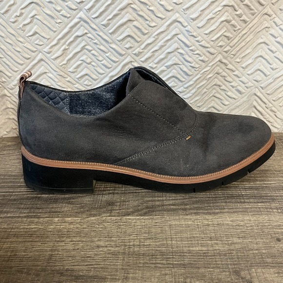 Dr Scholls Glisten Oxfords Womens 10M Be Free Energy Technology Gray Suede Shoes - Picture 3 of 10